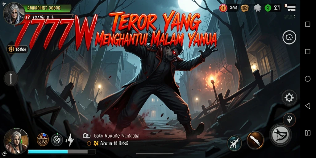 Screenshot gameplay 7777W yang menakutkan dan mendebarkan.