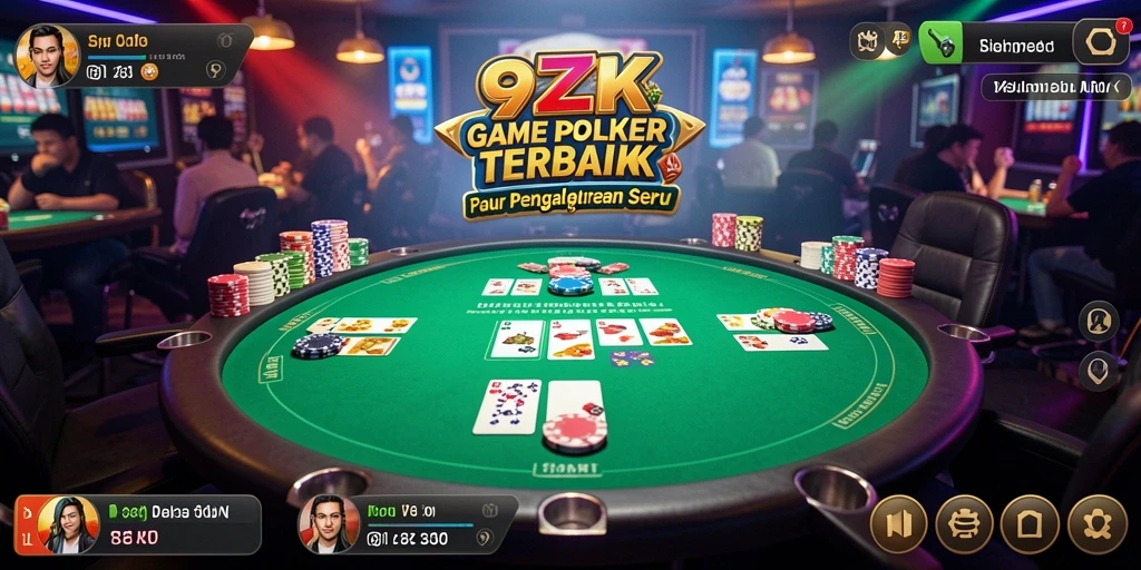 Screenshot gameplay 9ZK yang menampilkan aksi seru permainan Poker.