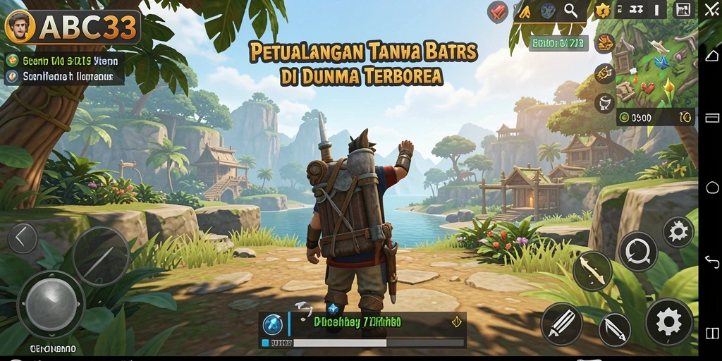 Tampilan menakjubkan dari dunia terbuka ABC33 dalam gameplay.