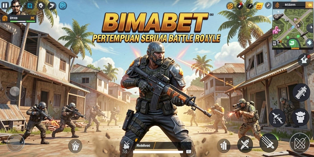 Gameplay seru dalam pertempuran Battle Royale di BIMABET.