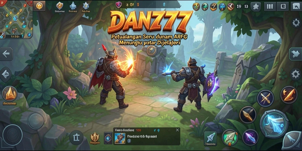 Tangkapan layar dari aksi seru dalam gameplay ARPG DAN777.