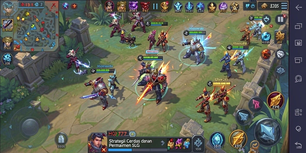 Tampilan gameplay <strong>HQ777</strong> yang menegangkan dan strategis.