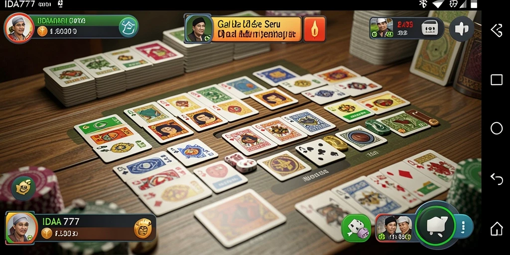 Screenshot gameplay IDA777 dengan tampilan papan Gaple yang menarik.