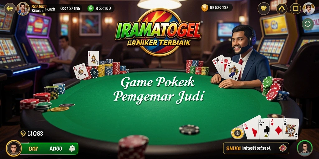 Screenshot gameplay poker yang seru dan mendebarkan.