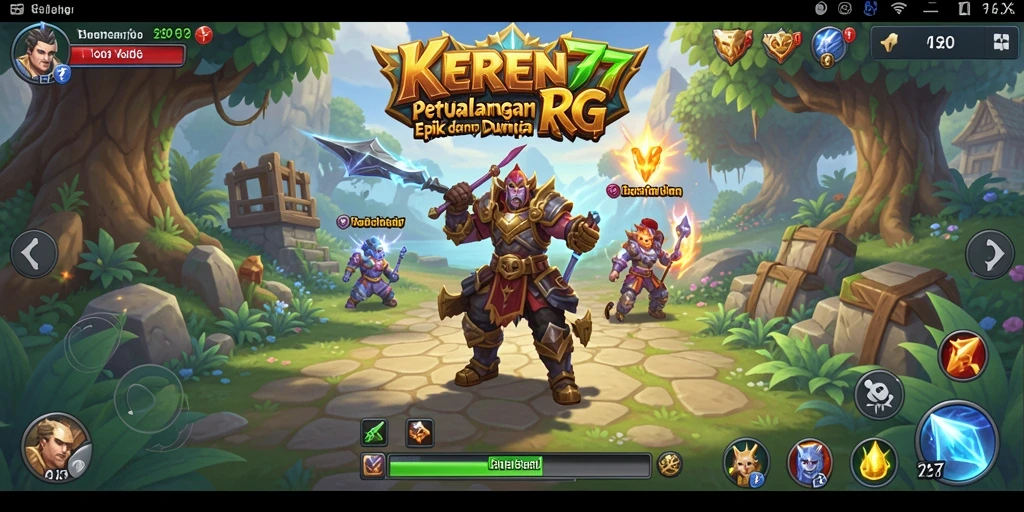Screenshot gameplay KEREN77 menampilkan aksi bertarung yang mendebarkan.