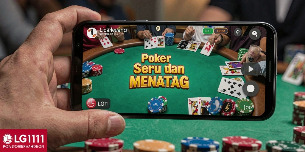 Tampilan gameplay LG111 yang menarik dan penuh aksi poker.