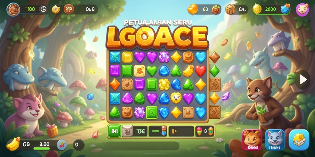 Tampilan gameplay LGOACE yang menarik dalam genre Match-3.