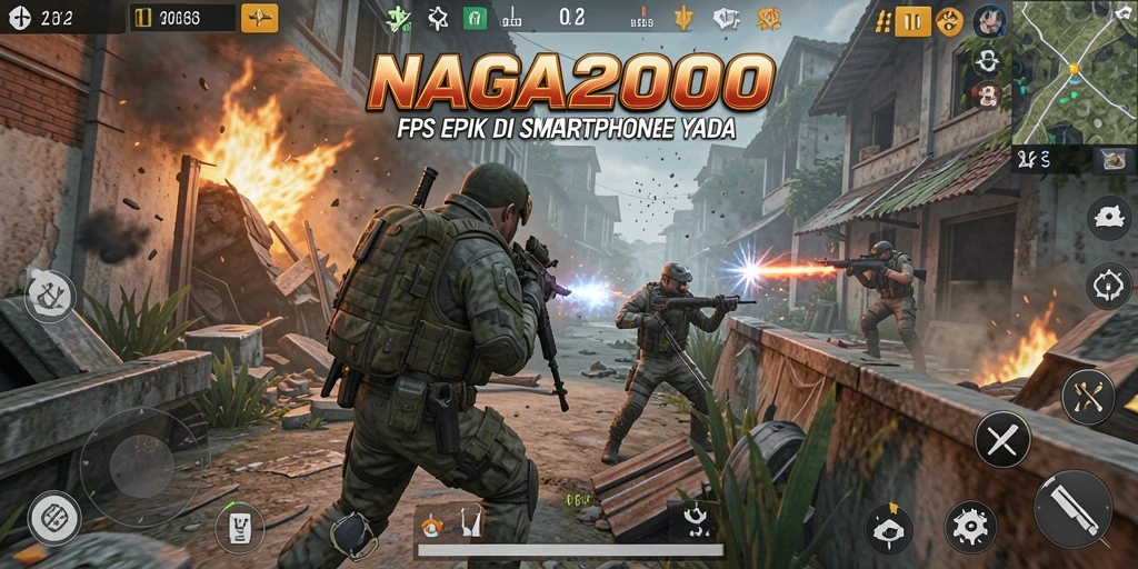 Tangkapan layar NAGA2000 menampilkan aksi menembak yang mendebarkan.