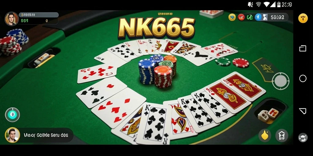Screenshot gameplay NK666 menunjukkan suasana seru bermain Gaple.