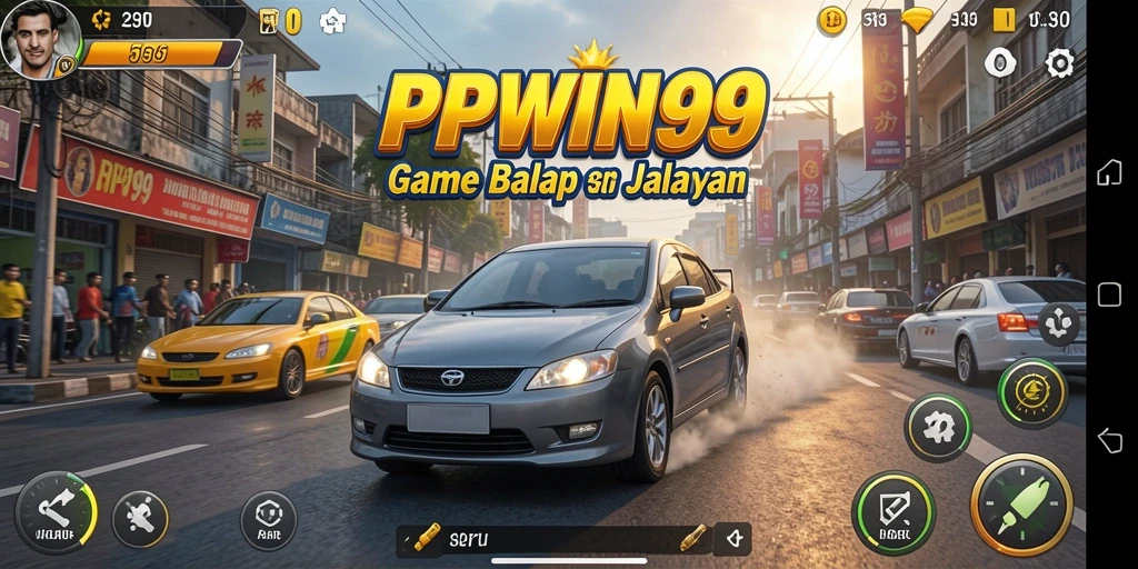 Gameplay menarik dalam balapan mobil cepat di PPWIN99.