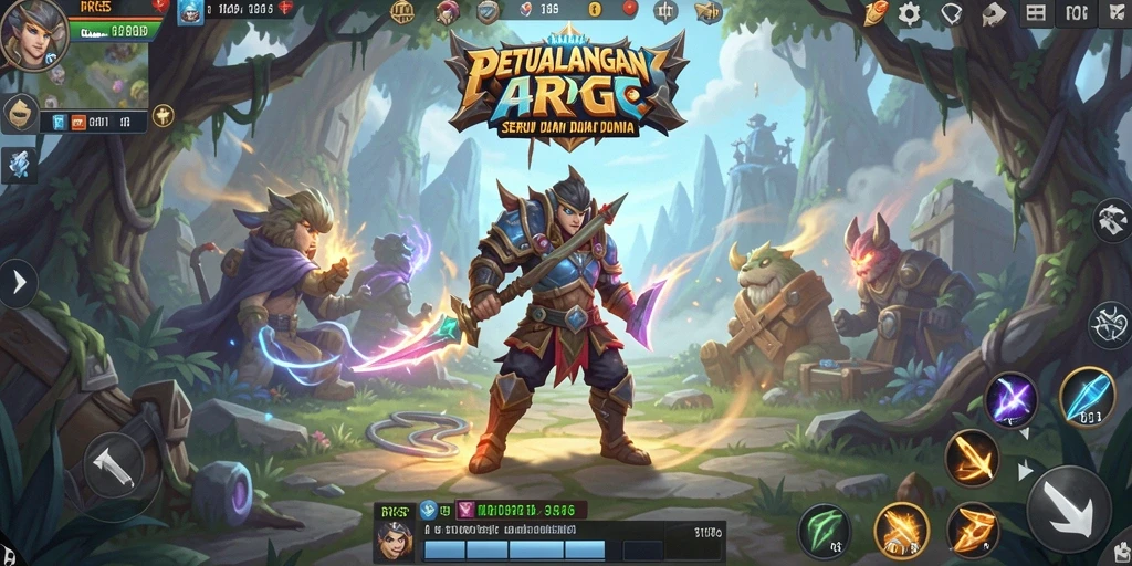 Screenshot gameplay RK55 menampilkan pertarungan epik antar karakter.