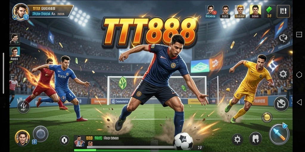 Tampilan gameplay TTT888 yang menampilkan aksi olahraga seru.