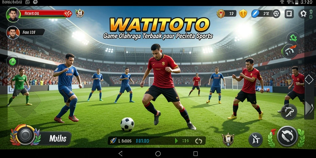 Tampilan gameplay seru WATITOTO dengan aksi olahraga yang menegangkan.